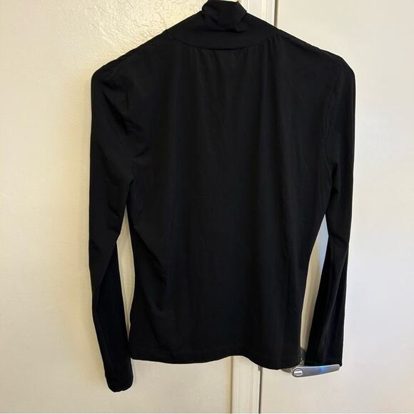 St. John Fine Turtleneck Top Size Small Black - Picture 8 of 8